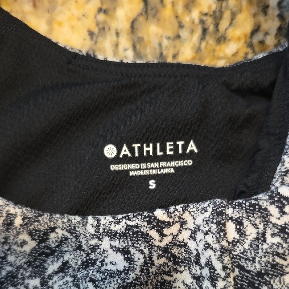 Athleta Exhale Moonflower Jacquard Set Black White Sports Bra & Leggings S/XS - Picture 14 of 16